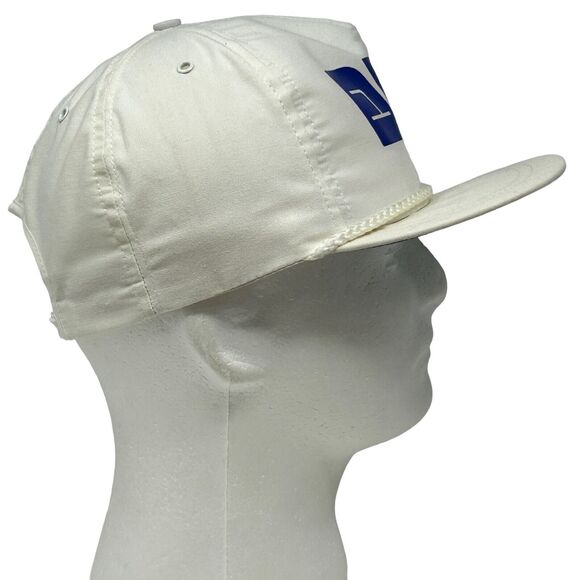 Vintage DDP 110 Baseball Cap Hat 80s Made In USA Rope Roping Cord Snapback White - Picture 5 of 11